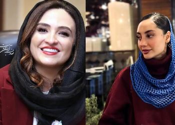 تصویر جدید از ترلان پروانه در کنار گلاره عباسی/ یکی لباس مجلسی و با تورهای عروس و یکی با استایل تابستونی خاص