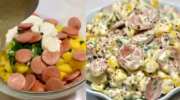 طرز تهیه سالاد آلمانی + فیلم