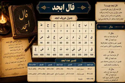 تفسیر فال ابجد امروز ۱۰ شهریور ۱۴۰۵ برای متولدین هر ماه