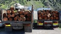  توقیف ۳ کامیون چوب قاچاق در رومشکان