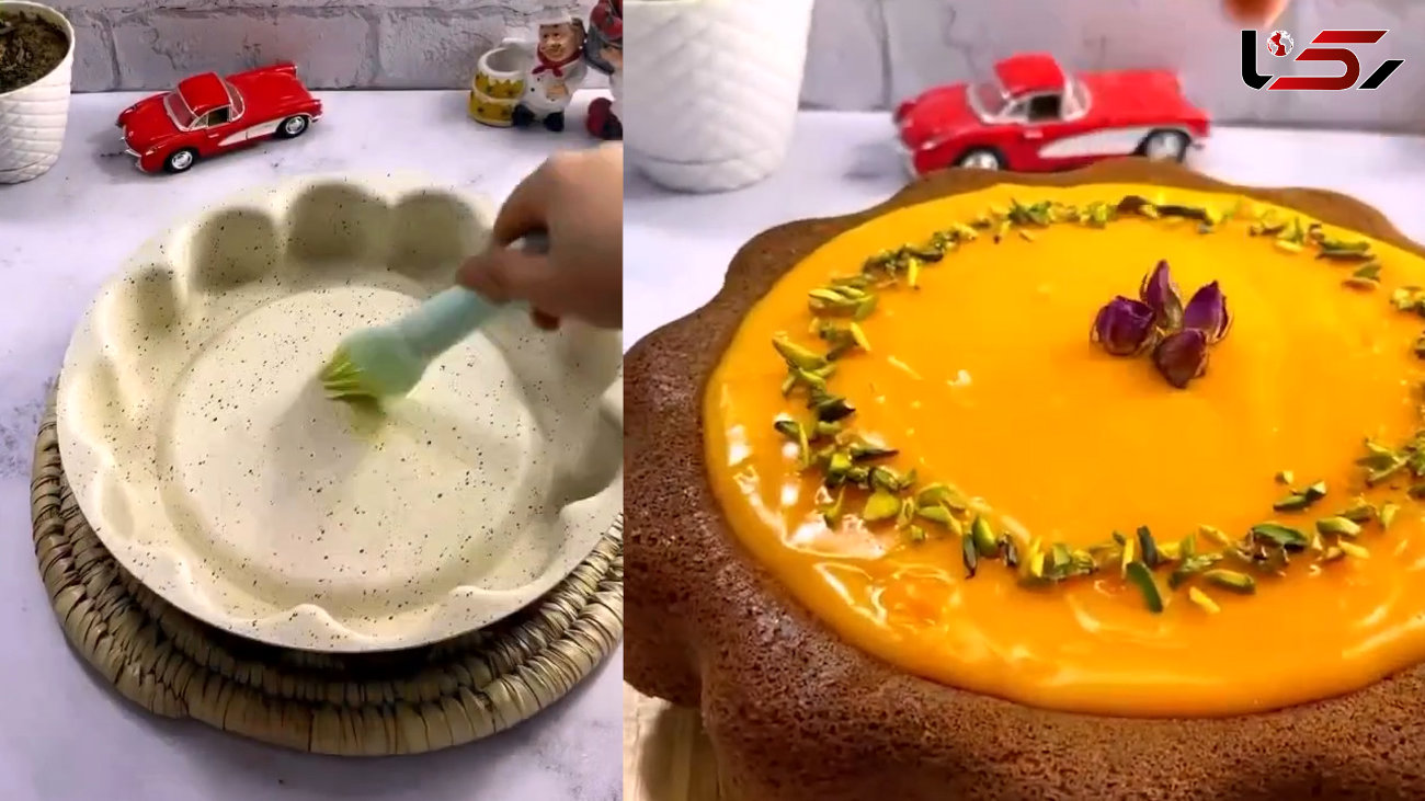 کیک هل و زعفران یک کیک خوشبو + فیلم