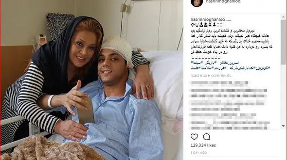 حادثه ای که ار بیخ گوش پسر بازیگر معروف رد شد +عکس 
