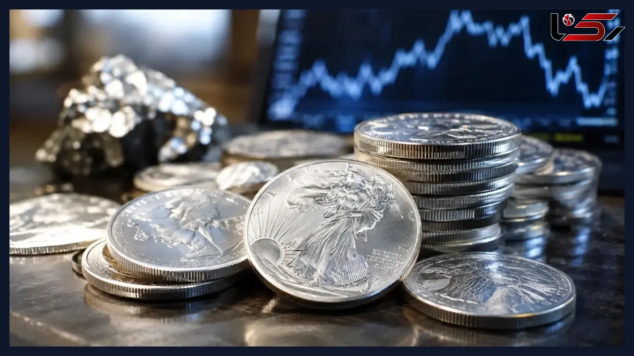 قیمت انس نقره امروز دوشنبه ۲۷ مهر ۱۴۰۵ / نرخ جهانی به ۵۷.۶۶ دلار رسید
