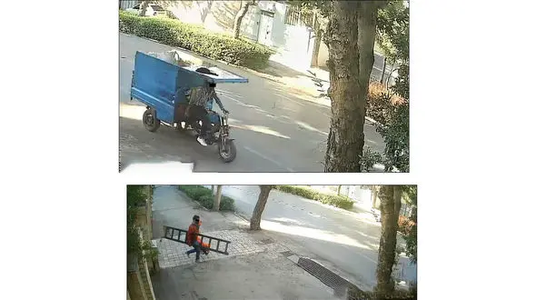 عکس های لو رفته از سرقت های مردی با سه چرخه ! / دوچرخه دزدی با سه چرخه !