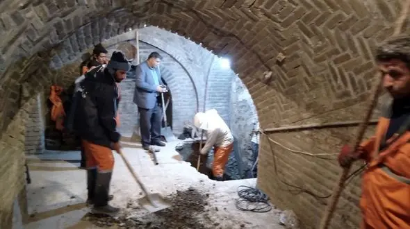 رفع تصرف از آب انبار شیر چهارسوق تربت‌حیدریه