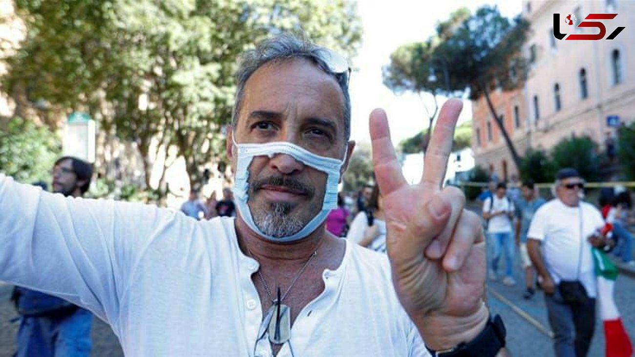 تظاهرات بر علیه ماسک صورت در ایتالیا
