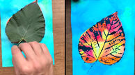 کمک گرفتن از برگ طبیعی در نقاشی برگ + فیلم