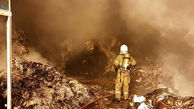 آتش‌ سوزی در کارگاه تولید و نگهداری پوشال در بلوار بروجردی + عکس 
