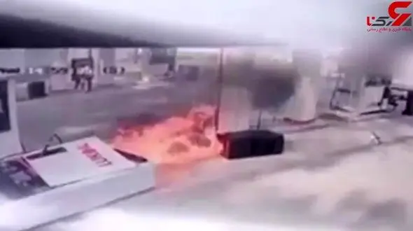 لحظه وحشتناک انفجار یک پمپ بنزین! + فیلم