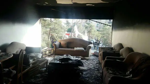 انفجار و آتش سوزی در ساختمان 4 طبقه در غرب پایتخت + عکس 