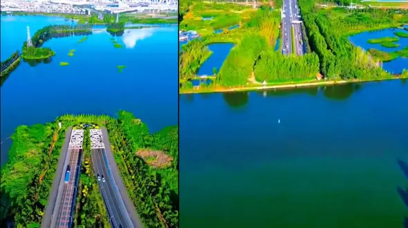 ببینید / بزرگراهی در چین که مسافت زیادی را در زیر آب عبور می کنید+ فیلم