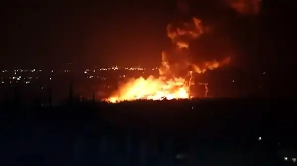 فیلم آتش‌سوزی شدید در حومه لاذقیه 