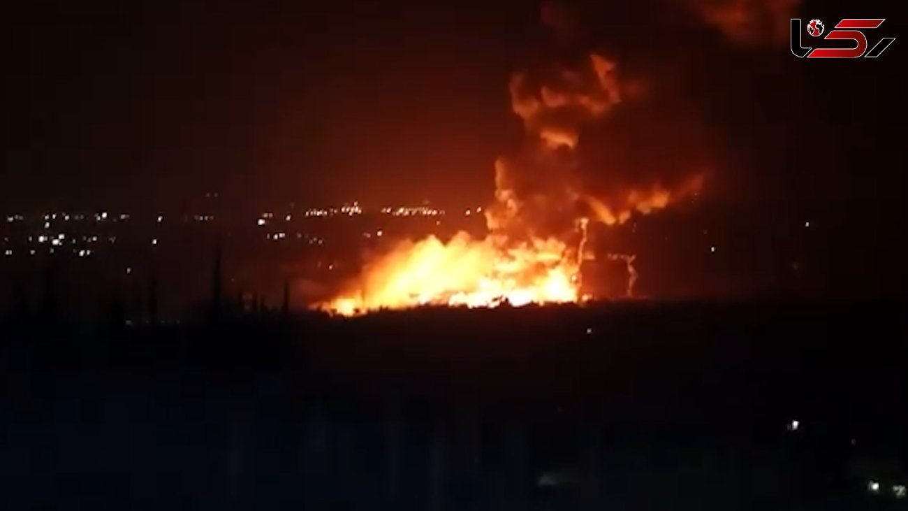 فیلم آتش‌سوزی شدید در حومه لاذقیه 