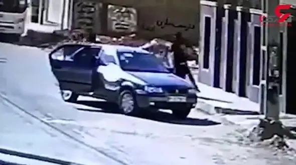 مردان پلید زن اهوازی را محکم گرفتند و داخل ماشین انداختند ! + فیلم لحظه اقدام وحشیانه