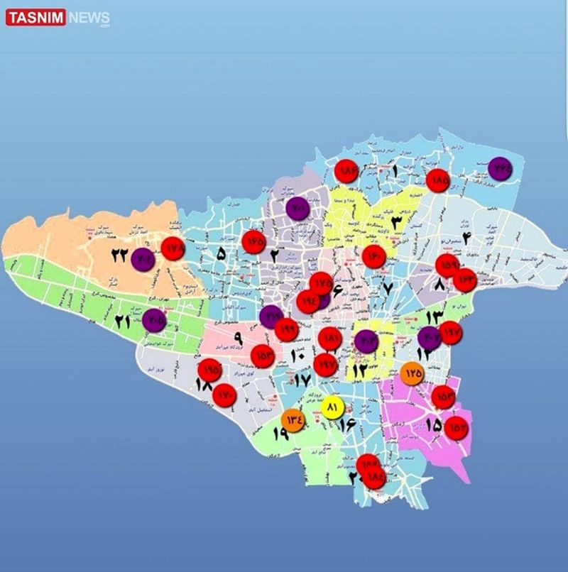 آلاینده ها در تهران