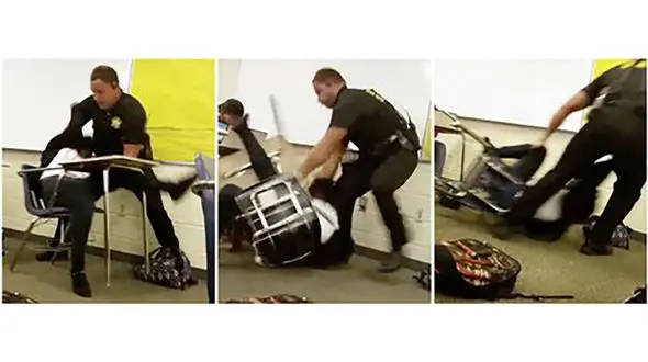 فیلم وحشتناک از کتک زدن دختر سیاه پوست توسط پلیس آمریکا / شوکه می شوید