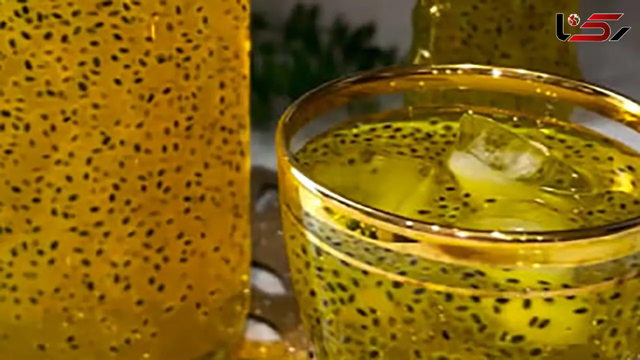 مواد لازم و طرز تهیه شربت خونگی زعفرانی و تخم شربتی + فیلم