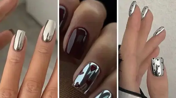 ایده‌ های لاک ناخن با کروم آینه‌ای / 15 مدل شیک و مخصوص ناخن‌ های کوتاه و بلند