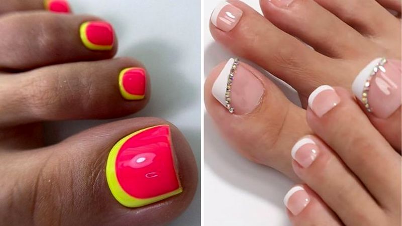 دیزاین حرفه‌ای ناخن پا برای مهمانی‌های تابستانه