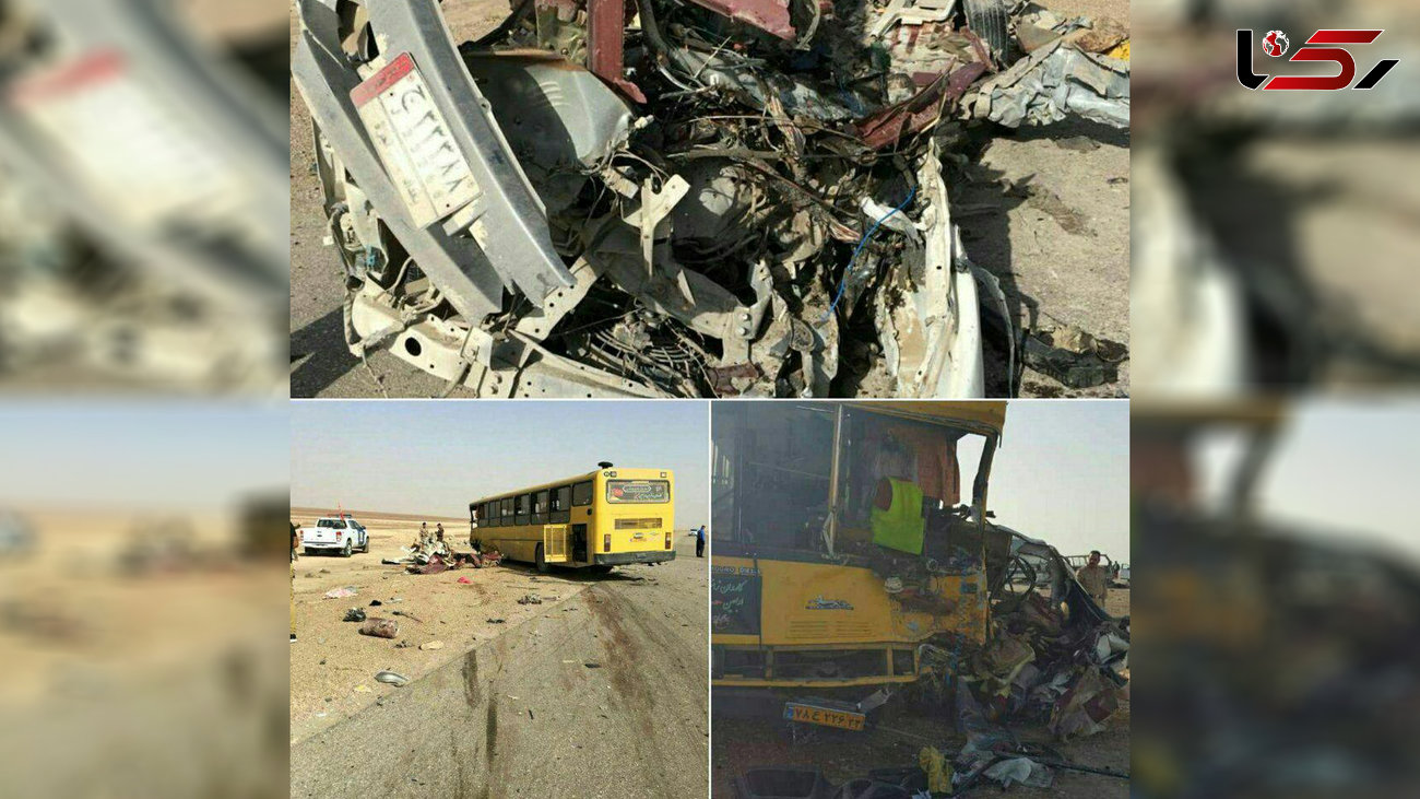 مرگ دلخراش 11 ایرانی در عراق +عکس  صحنه تصادف