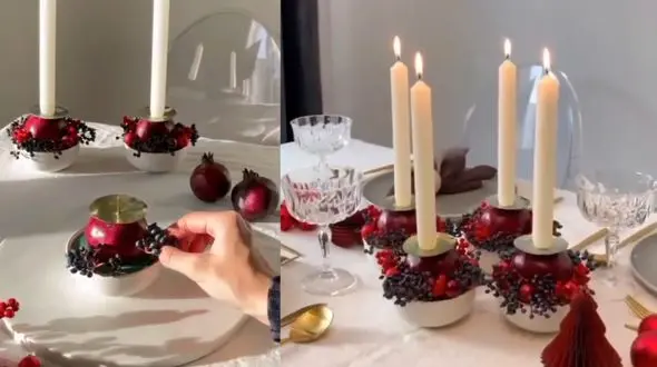 طرز ساخت جاشمعی یلدایی + فیلم