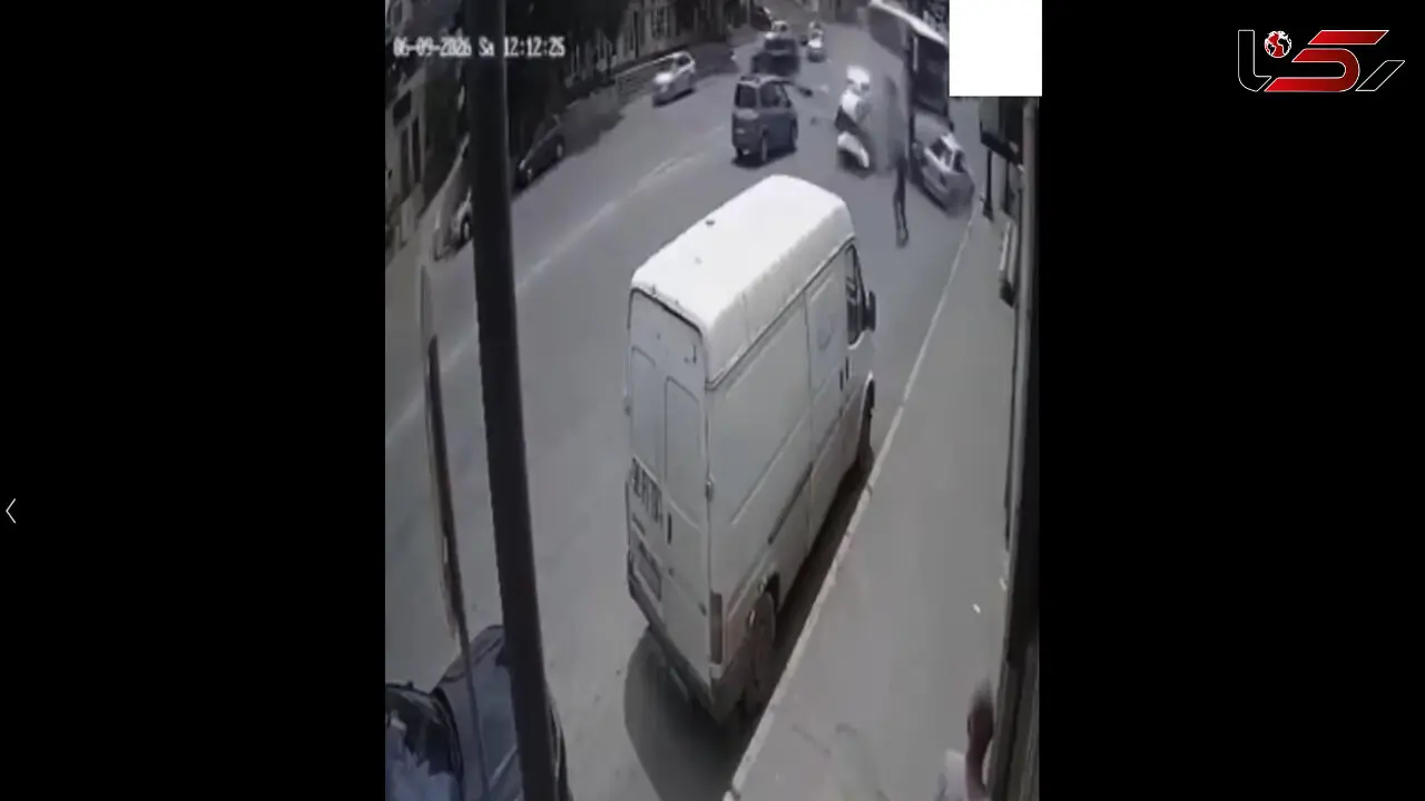 فیلم عجیب از نجات معجزه آسای مرد آذربایجانی در یک تصادف زنجیره ای