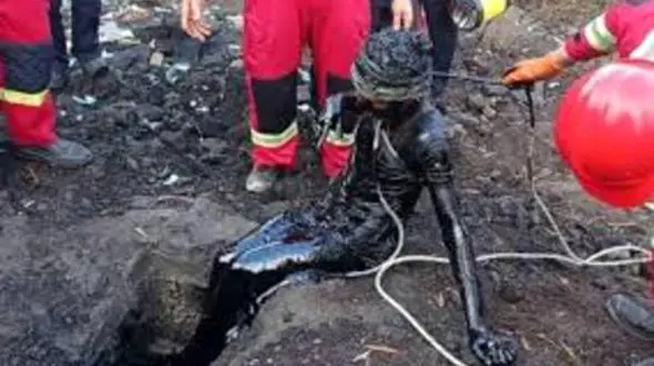 زنده ماندن عجیب یک مرد پس از 2 روز گرفتاری در مخزن سوخت / ورامین + عکس