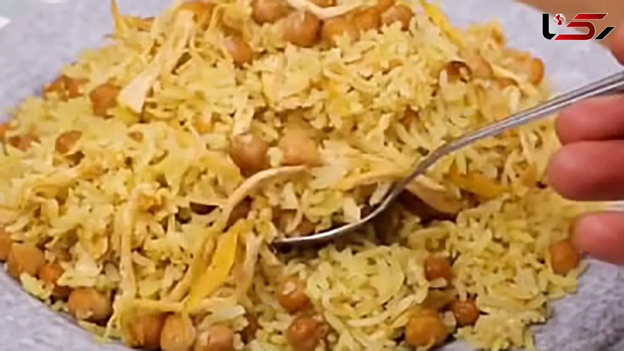 غذای محلی با نخود و برنج و گوشت + فیلم