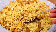 غذای محلی با نخود و برنج و گوشت + فیلم