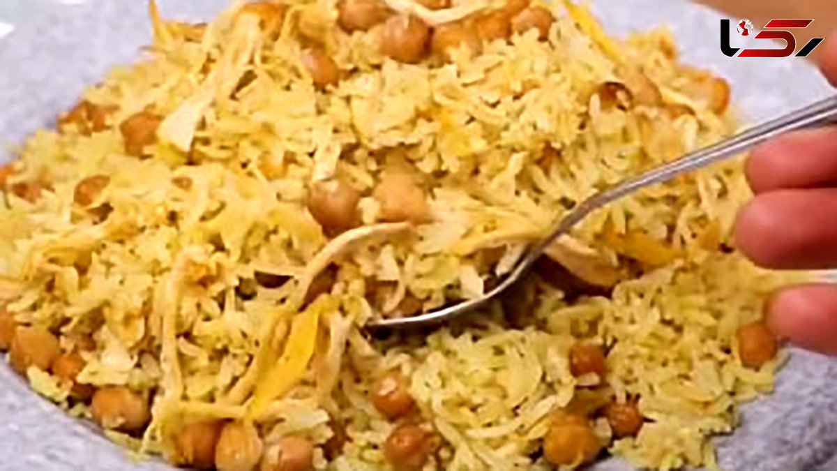 غذای محلی با نخود و برنج و گوشت + فیلم