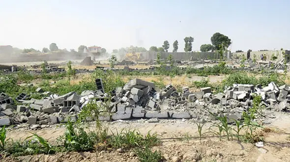 تخریب یک شهرک ویلایی در چابکسر با حکم دادستانی + فیلم