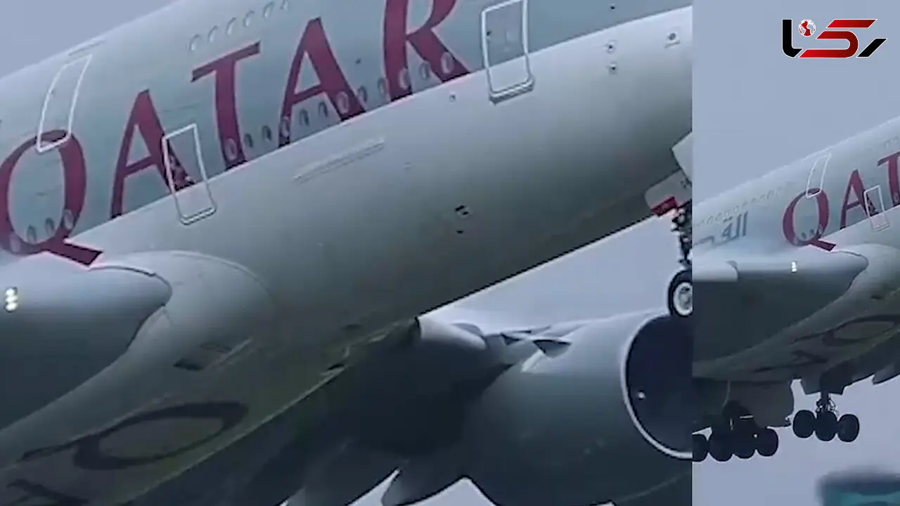 فیلم تیک آف نفس گیر ایرباس A380 قطر در فرودگاه هیترو