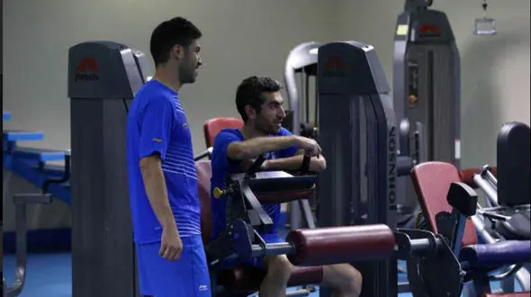 مجتبی جباری  بالاخره راضی شد در تمرین بدنسازی تیمش شرکت کند+ عکس