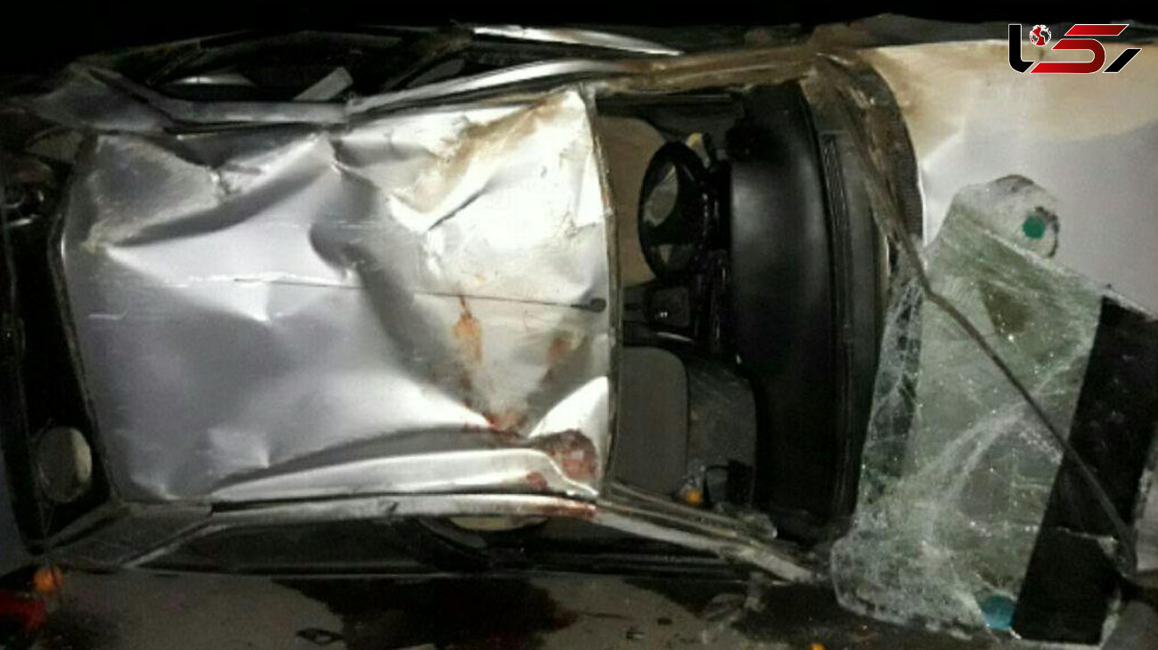 واژگونی مرگبار پژو ۴۰۵ در جاده اسپیران +عکس