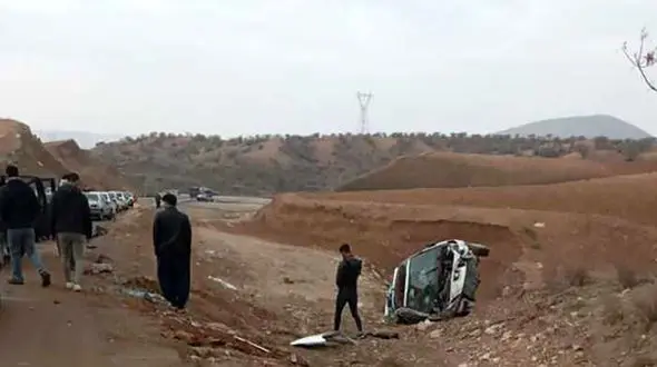  تصادف زنجیره‌ ای مرگبار ۴ خودرو در جاده اسلام‌آباد غرب