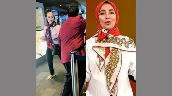 اولین واکنش ژیلا صادقی به عکس هایش در امریکا ! / خانم مجری از حجاب عقب نشینی کرد !