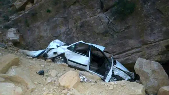 پرواز مرگبار پراید به دره باقرآباد +عکس