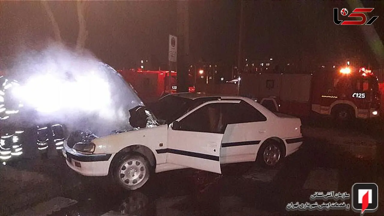 عکس / لحظه آتش سوزی پرشیا در شهرک ولی عصر