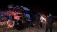 تصادف شدید تریلر و کامیون در کمربندی گچساران