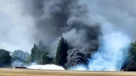 فیلم سقوط یک هواپیمای نظامی در کلمبیا با ۱۱۰ سرنشین