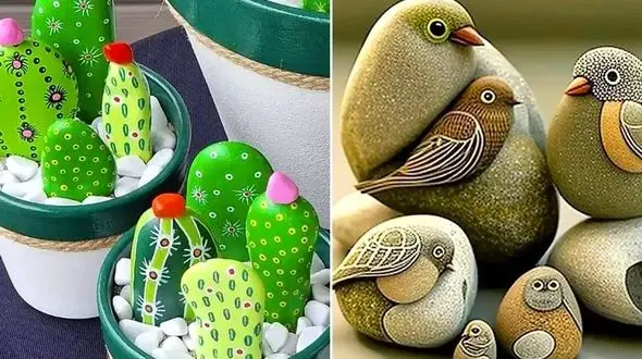 کاردستی های جذاب با سنگ رودخانه؛ 15 ایده خلاقانه برای کودکان