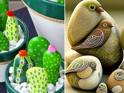 کاردستی های جذاب با سنگ رودخانه؛ 15 ایده خلاقانه برای کودکان
