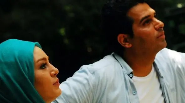 سحر قریشی و حمید عسگری» در پشت صحنه «شانس، عشق، تصادف»؛ سال 93