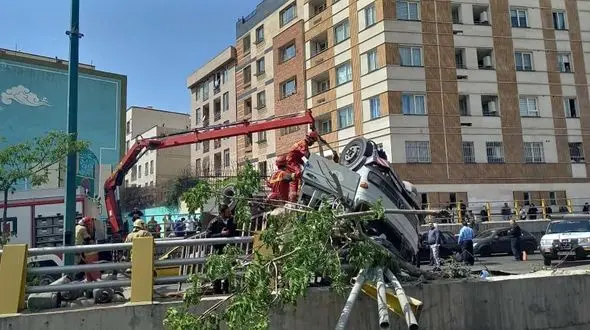 گزارش تصویری از تصادف هولناک و مرگبار در بزرگراه امام علی(ع) 