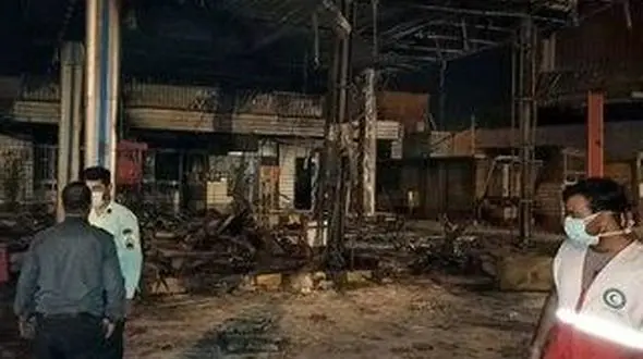 اتفاقی عجیب در آتش سوزی پمپ بنزین تاکستان /مصدومی که مرده بود زنده شد