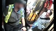 حمله وحشیانه یک زن به راننده اتوبوس + فیلم