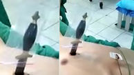 چاقو تا دسته در قلب این مرد فرو رفت ! + فیلم عجیب 16+