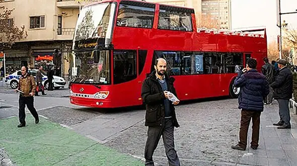 اتوبوس دو طبقه جدید در خیابان های تهران +عکس 