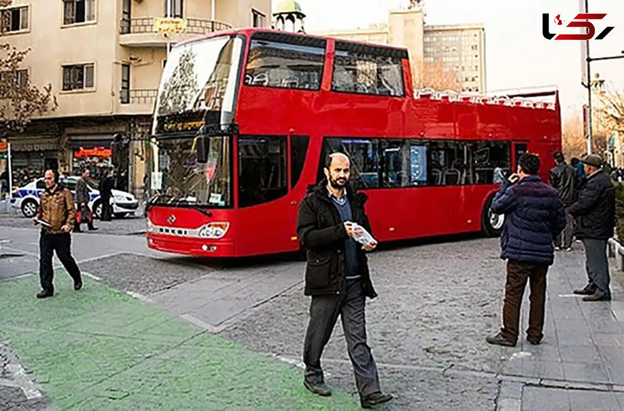 اتوبوس دو طبقه جدید در خیابان های تهران +عکس 