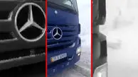 فیلم زمین گیر شدن کامیون های ترانزیتی در سردشت